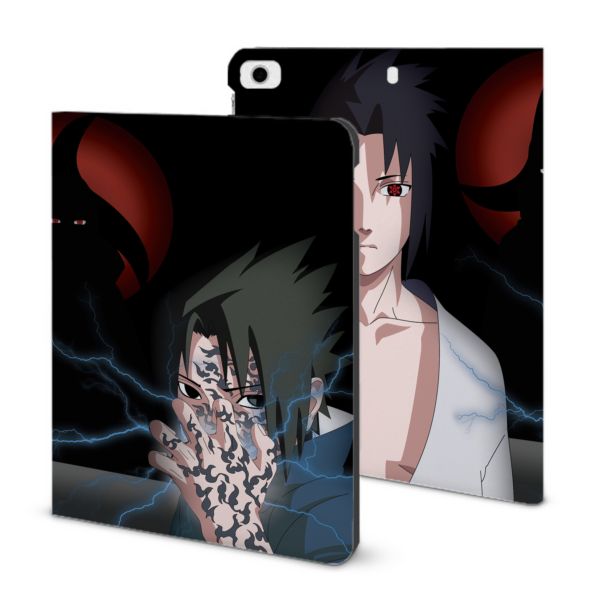（画像用） NARUTO -ナルト- NARUTO -ナルト- 疾風伝 IPad ケース ブック型 PUレザー TPU 耐衝撃 軽量 薄型 ペン収納なし 全面保護 IPad 各モデル対応
